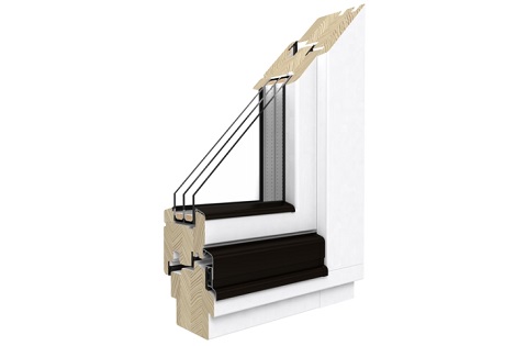 Holzprofil SOFTLINE-68 in Weiß