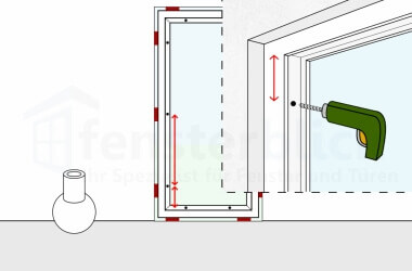 Balkontür-Bohrungen setzen