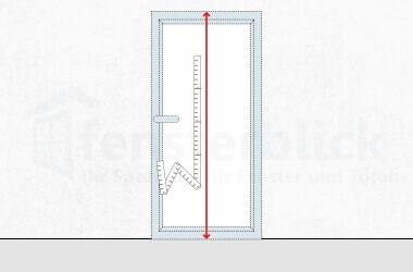 Balkontür-Höhe messen