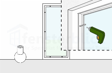 Balkontür Ausbau Schrauben lösen