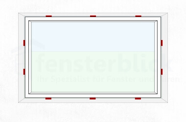 Kozijn in de muuropening plaatsen en met stelblokjes fixeren