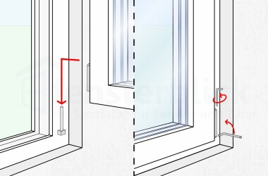 Raamvleugel inhangen en uitlijnen
