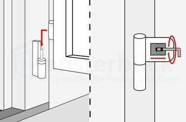 Haustürflügel einhängen und ausrichten
