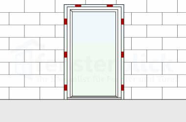 Eingangstür einsetzen und fixieren