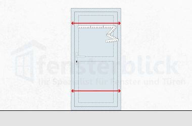 Nebeneingangstür-Breite messen
