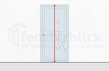 Nebeneingangstür-Höhe messen