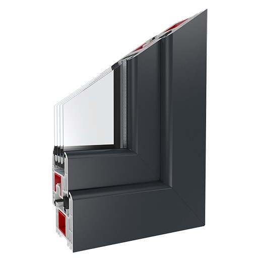 Kunststofffenster Iglo Energy Anthrazit