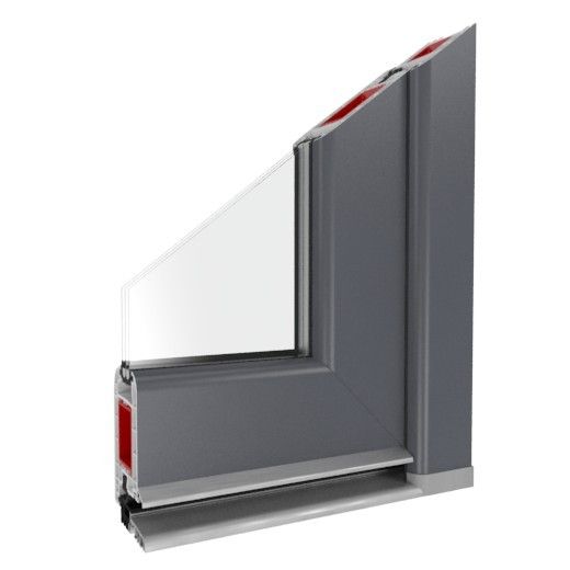 Kunststofftür Profil Iglo 5 Basaltgrau (glatt)