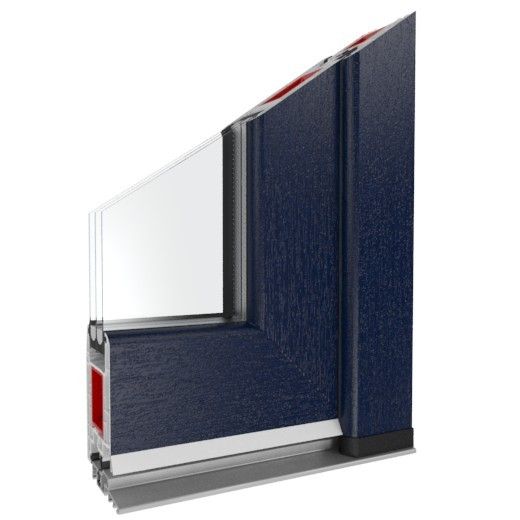 Kunststofftür Iglo Energy Stahlblau