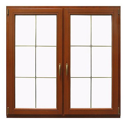 Holzfenster Braun mit Sprossen