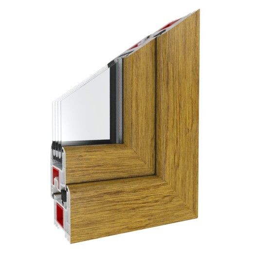 Kunststofffenster Iglo Energy Eiche Hell