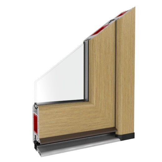 Kunststofftür Profil Iglo 5 Eiche Natur