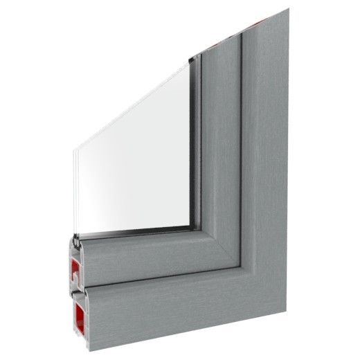 Balkontürprofil Iglo 5 Classic in Grau