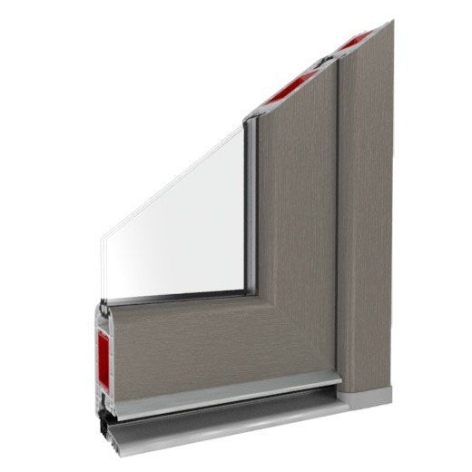 Kunststofftür Profil Iglo 5 Betongrau