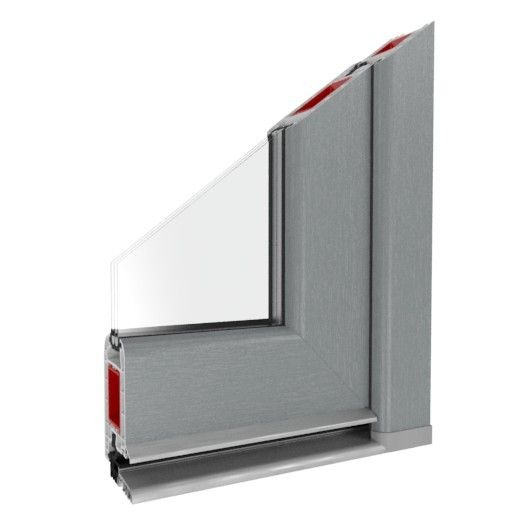 Kunststofftür Profil Iglo 5 Grau 7155