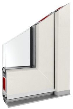 Kunststofftür Profilausschnitt weiß