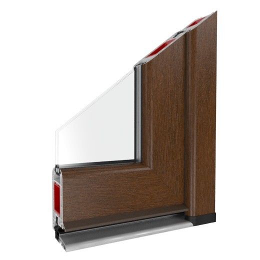 Kunststofftür Iglo 5 Nussbaum