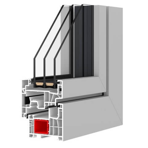 Kunststof kozijnen Aluplast IDEAL Neo MD-FS Design - Profiel