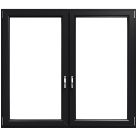 2-delig kunststof kozijn antraciet
