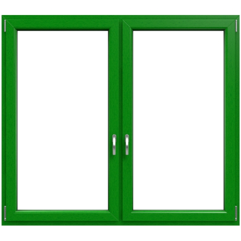 2-vleugelig kunststof kozijn groen van Iglo 5