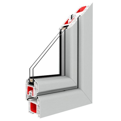 Kunststofffensterprofil Iglo 5 Lichtgrau