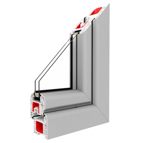 Kunststofffensterprofil Iglo 5 Silber D