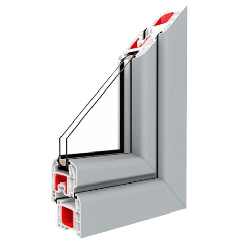 Kunststofffensterprofil Iglo 5 Silber V