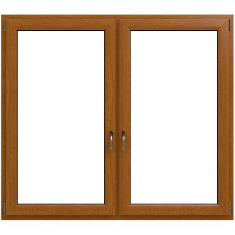 2 flügeliges Kunststofffenster Golden Oak