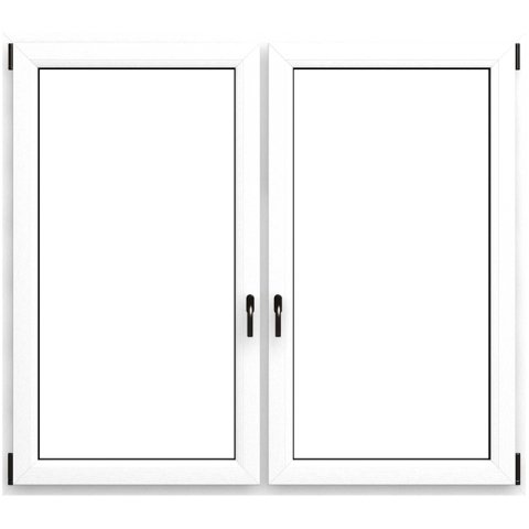 2 flügeliges Kunststofffenster Weiß
