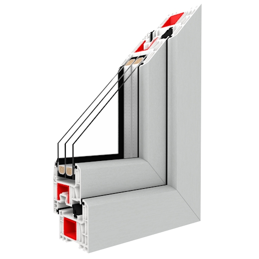Balkontürprofil Iglo Energy Classic Lichtgrau