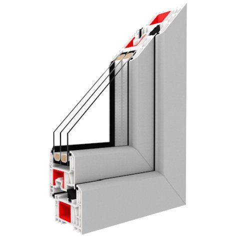 Kunststofffensterprofil Iglo Energy Classic Silber D