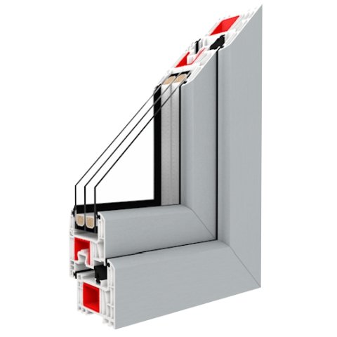 Kunststofffensterprofil Iglo Energy Classic Silber V