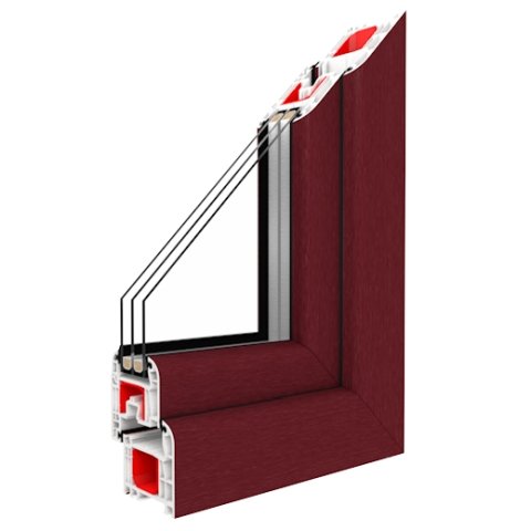 Kunststofffensterprofil Iglo Light Cardinal Platinum