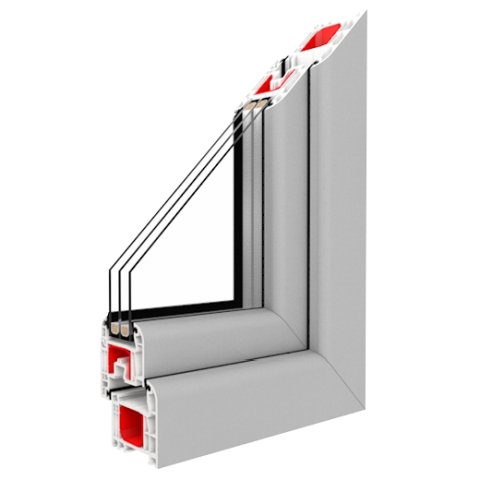 Kunststofffensterprofil Iglo Light Silber D