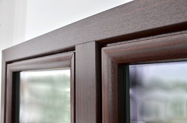 Kunststofffensterrahmen Mahagoni