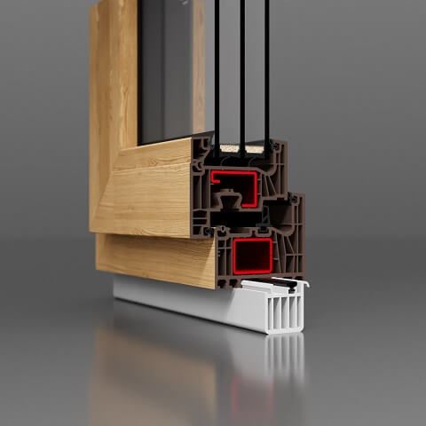 Kunststofffenster Iglo Edge Profil Bankanschluss