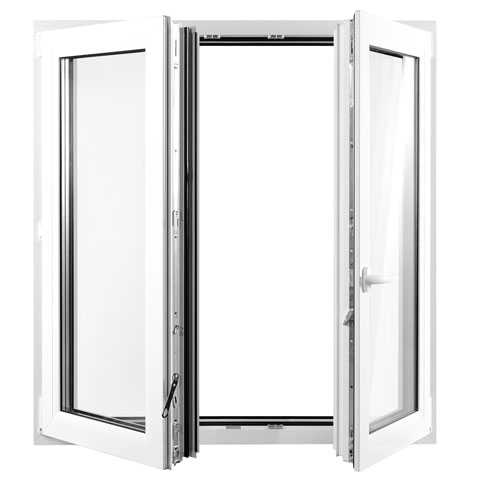 Witte kunststof kozijnen