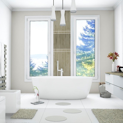 Smalle badkamer ramen