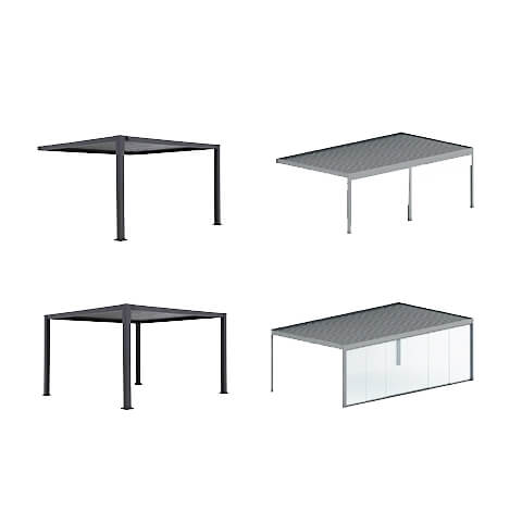 Pergola Varianten Anbau Freistehend