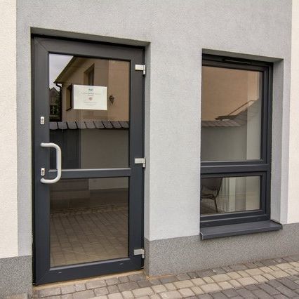 Kunststofftür Nebeneingangstür in Anthrazit