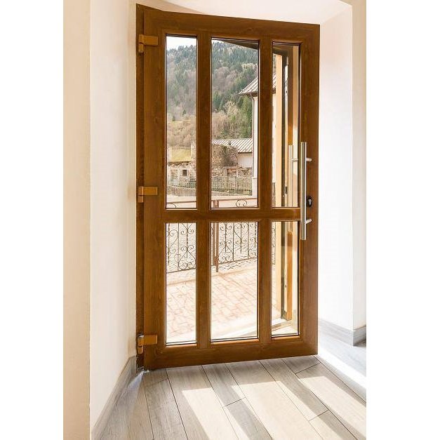 Kunststoff Nebeneingangstuer Streifen Douglasie