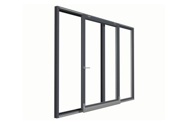 Aluminium PSK-Tür halb geöffnet