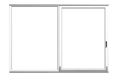 Kunststof kiepschuifpui in wit