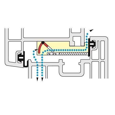 Fensterfalzlüfter Regel-air Funktionsschema
