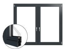 Alu ramen met raamprofiel