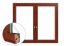 Holz-Alu ramen met raamprofiel