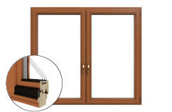 Houten ramen met raamprofiel
