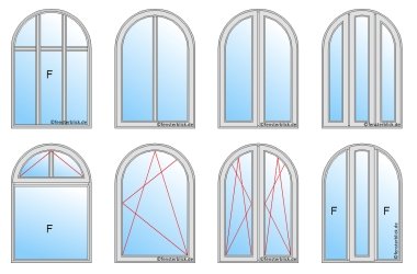 Bogenfenster Typen