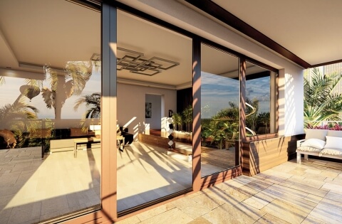 Terrassenfenster mit Balkontür