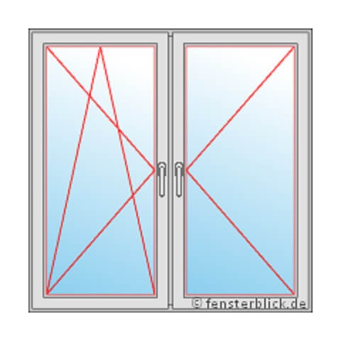 Fenster mit Pfosten dkr-dl